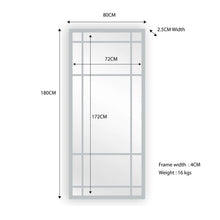 Load image into Gallery viewer, Window Hampton Style Mirror Full Length - White 80x180 CM
