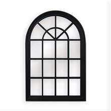 Load image into Gallery viewer, Hampton&#39;s Arched Window Style Mirror Black 70x130 cm - SML
