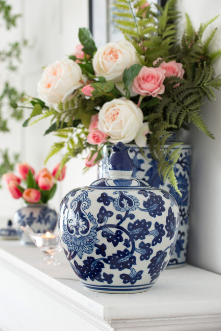 Posy Ginger Jar Hamptons Blue and White- Decorative