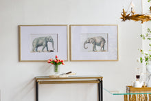 Load image into Gallery viewer, Set of 2 Elephant Framed Prints Wall art
