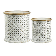 Load image into Gallery viewer, Jali Cutting set of 2 side tables
