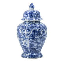 Load image into Gallery viewer, Blue &amp; White Abstract Ginger Jar Medium - Decorative
