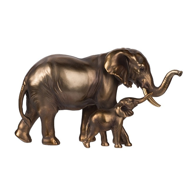 Elephant Mother & Calf Statue - Decorative