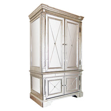 Load image into Gallery viewer, Mirrored Storage Cabinet Antique Ribbed - CSHWH
