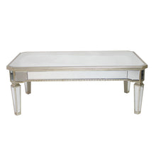 Load image into Gallery viewer, Mirrored Rectangular Coffee Table Antique Ribbed
