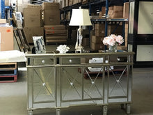 Load image into Gallery viewer, Mirrored Sideboard w/4 doors, 2 small drawers &amp; 1 long drawer - CSHWH
