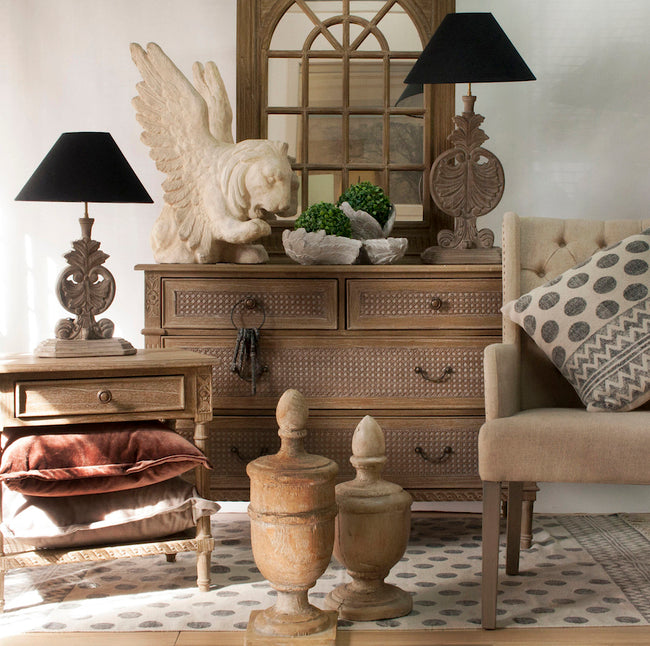 Polo Oak Wash Bedside/ Side Table