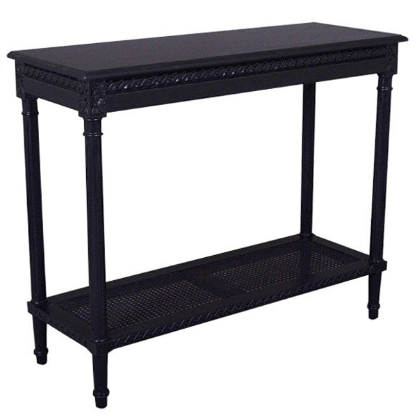 Hamptons Console Table Black 110 cm