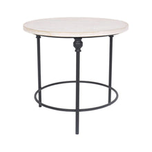 Load image into Gallery viewer, Country French Round White Side Table
