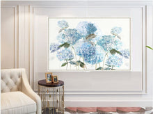 Load image into Gallery viewer, Blue White Hydrangea Hampton Canvas Wall Art 140 cm
