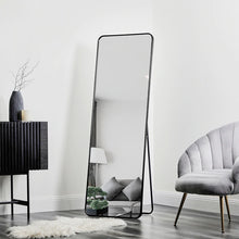 Load image into Gallery viewer, Standing Full Length Rectangle Metal Mirror Black 165 cm
