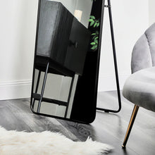 Load image into Gallery viewer, Standing Full Length Rectangle Metal Mirror Black 165 cm
