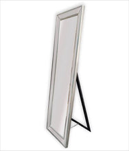 Load image into Gallery viewer, Beaded Silver Framed Full Length Mirror - Free Standing 50cm x 170cm
