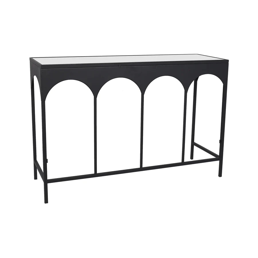 Arched Black Console Table 120 cm - WH