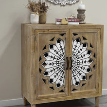 Load image into Gallery viewer, Bohemian Floral Natural Wooden Cabinet - CSHWH
