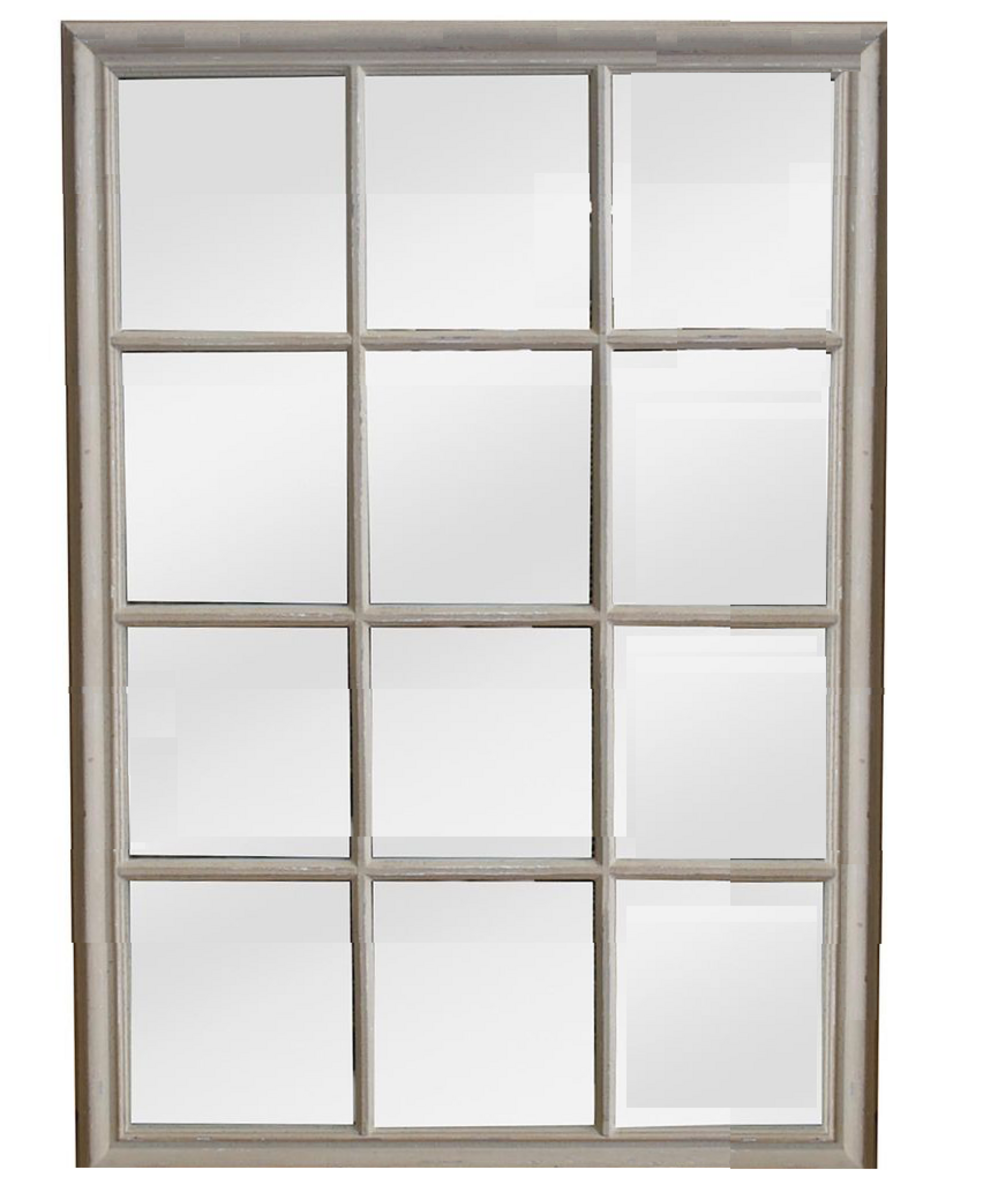 Window Style Hampton Mirror Champagne - Rectangle 95x130 cm