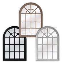 Load image into Gallery viewer, Hampton&#39;s Arched Window Style Mirror Black 70x130 cm - SML
