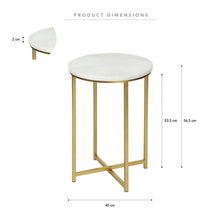 Load image into Gallery viewer, Marble Gold Side Table
