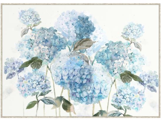 Blue White Hydrangea Hampton Canvas Wall Art 140 cm