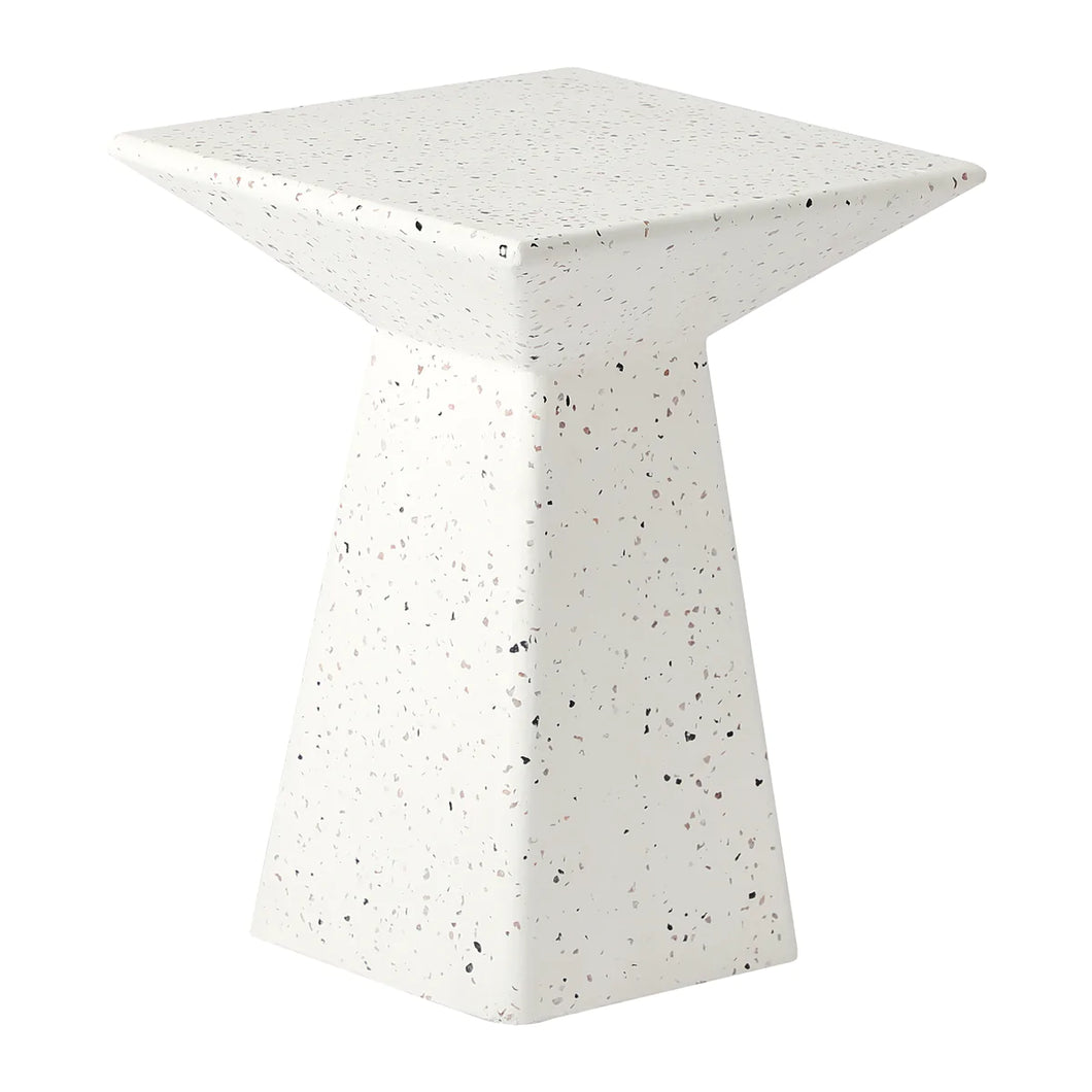 Terazo with Black Sparkling Stool Side Table