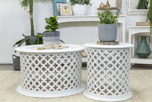 Load image into Gallery viewer, HAMPTONS MDF-WOOD QUATREFOIL Side Table
