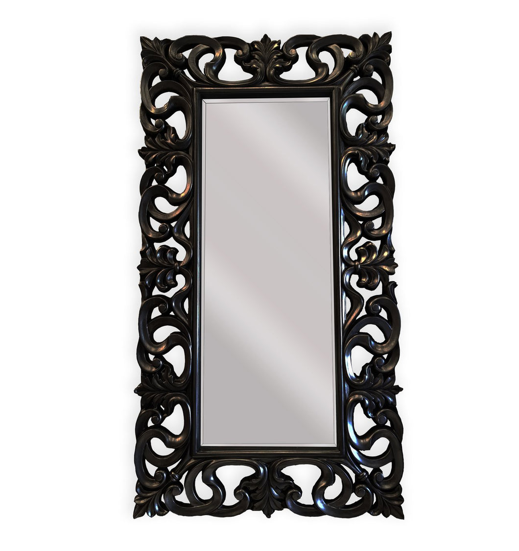 Luxury Classic European Black Full Length Mirror 91x167 cm - Lux