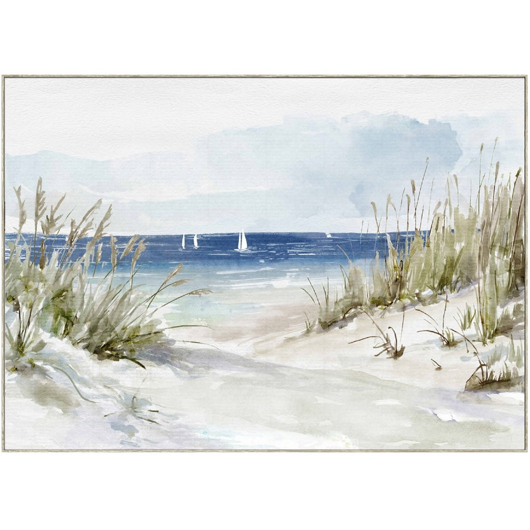 Sandy Beach Framed Wall Art 140 cm