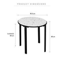 Load image into Gallery viewer, 45cm Soho Terrazzo Side Table Metal Base
