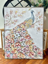 Load image into Gallery viewer, Handpainted Peacock With Frame 122 cm Wall Art Canvas
