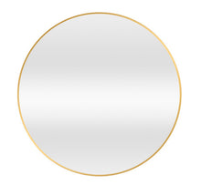 Load image into Gallery viewer, Gold Round Framed Metal Mirror 80 cm Circle - SML
