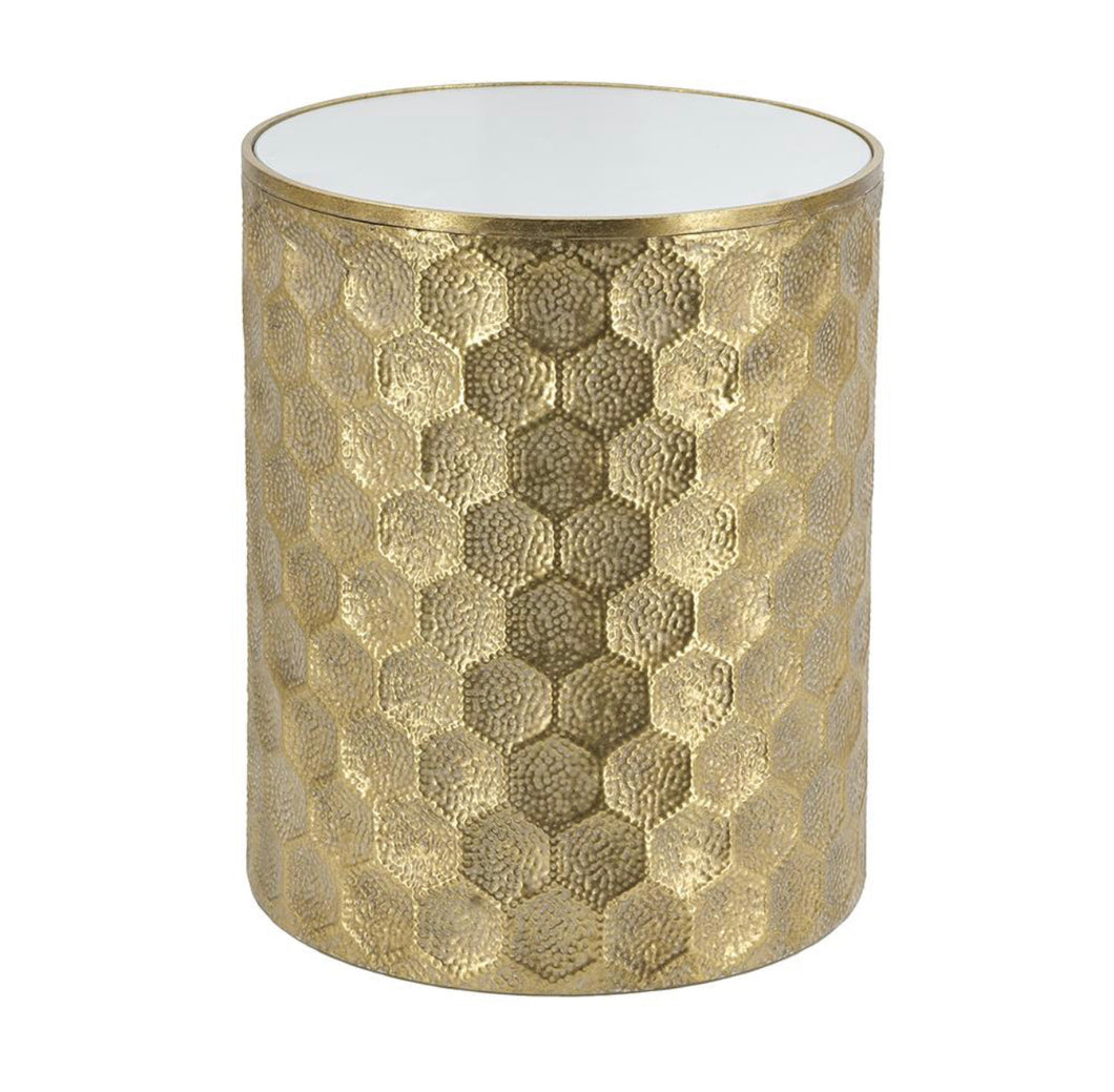 Gold Mirrored Top Side Table