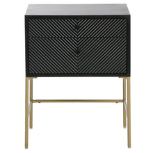 Load image into Gallery viewer, Contemporary Black Gold Bedside Table
