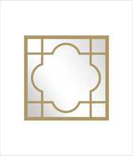 Load image into Gallery viewer, Hampton&#39;s Square Window Style Gold Mirror - 75cm x 75cm - SML
