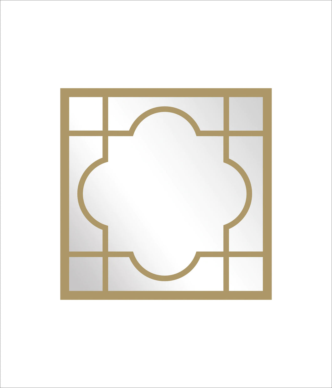 Hampton's Square Window Style Gold Mirror - 75cm x 75cm - SML