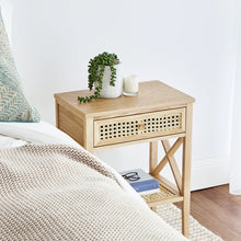 Load image into Gallery viewer, Rattan Natural Hamptons Bedside Table
