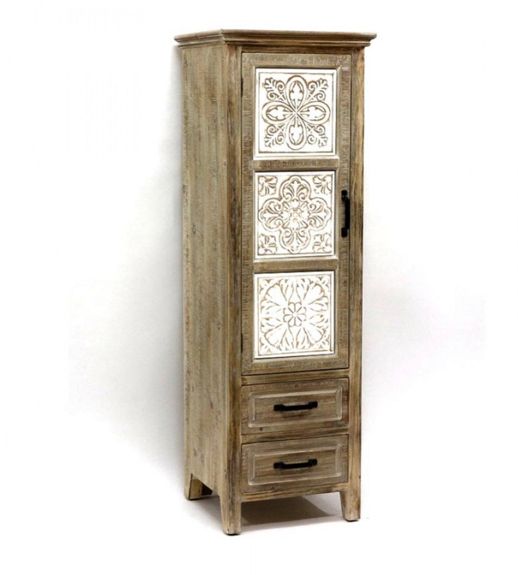 Alio Oak and White Tall Drawers - CSHWH
