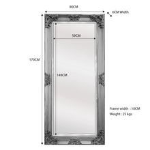 Load image into Gallery viewer, French  Deluxe Silver Mirror 90x170 cm
