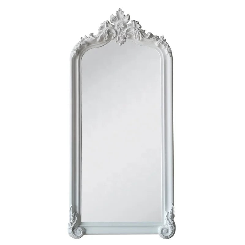 French Arch Full Length Provincial Ornate Mirror White - Lux