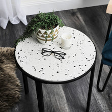 Load image into Gallery viewer, 45cm Soho Terrazzo Side Table Metal Base
