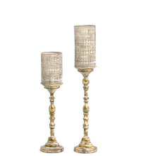 Load image into Gallery viewer, Set of 2 Tall Metal Lanterns- Decorative
