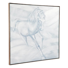 Load image into Gallery viewer, Horse in Ice Blue Wall Art Framed Canvas 120 cm
