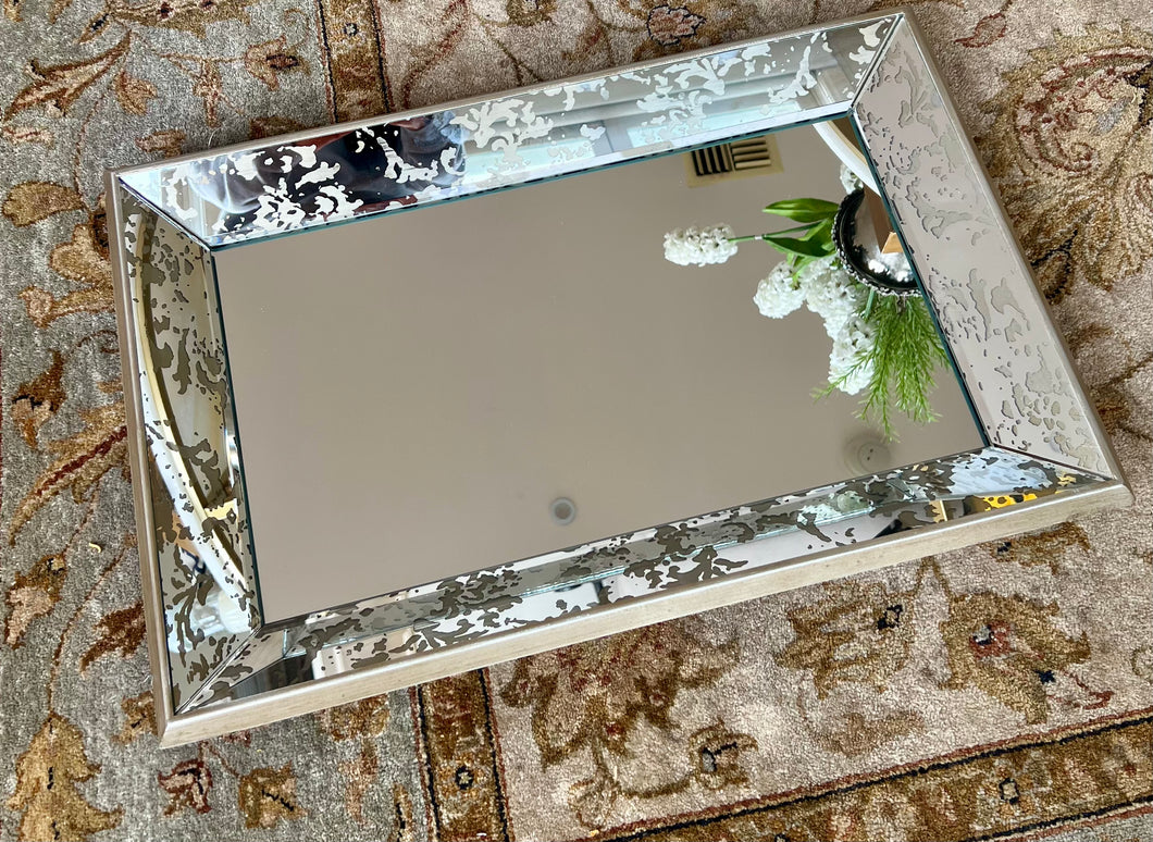 European Rectangular Mirror Tray - Decorative