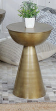 Load image into Gallery viewer, Glossy Plain Gold Side Table
