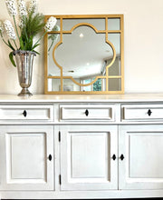 Load image into Gallery viewer, Hampton&#39;s Square Window Style Gold Mirror - 75cm x 75cm - SML
