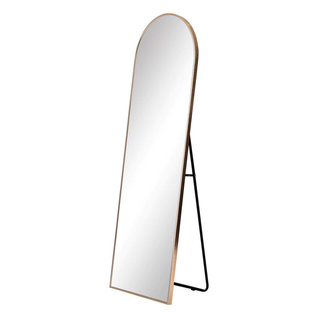 Arched Standing Full Length Metal Mirror Gold 170 cm