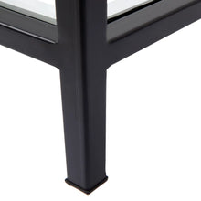 Load image into Gallery viewer, Sabrina Clear Glass Black Side Table
