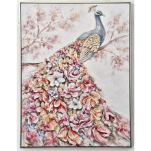 Load image into Gallery viewer, Handpainted Peacock With Frame 122 cm Wall Art Canvas
