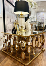 Load image into Gallery viewer, New York Mirrored Metal Gold Coffee Table
