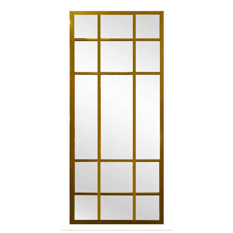 Window Gold Rectangular Hampton Mirror 80x180 cm