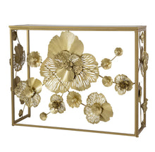 Load image into Gallery viewer, Floral Mirrorred Console Table
